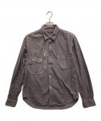 COMME des GARCONS HOMMEコムデギャルソン オム）の古着「ジップポケットネルシャツ」｜ブラウン