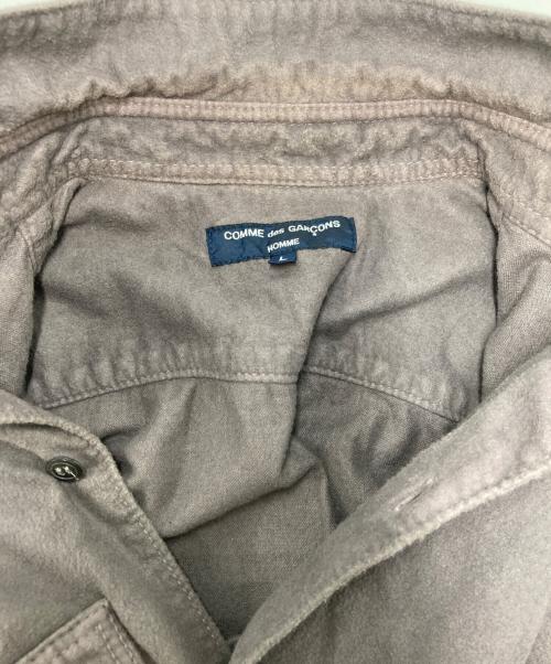 COMME des GARCONS HOMME（コムデギャルソン オム）COMME des GARCONS HOMME (コムデギャルソン オム) ジップポケットネルシャツ ブラウン サイズ:SIZE Lの古着・服飾アイテム