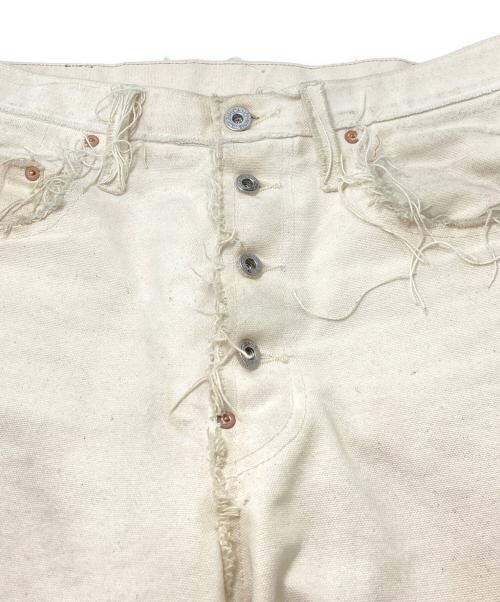 SUGARHILL（シュガーヒル）SUGARHILL (シュガーヒル) RAW-EDGE CANVAS DENIM PANTS アイボリー サイズ:SIZE 32の古着・服飾アイテム