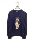 POLO RALPH LAURENポロ・ラルフローレン）の古着「ポロベアニット」｜ネイビー