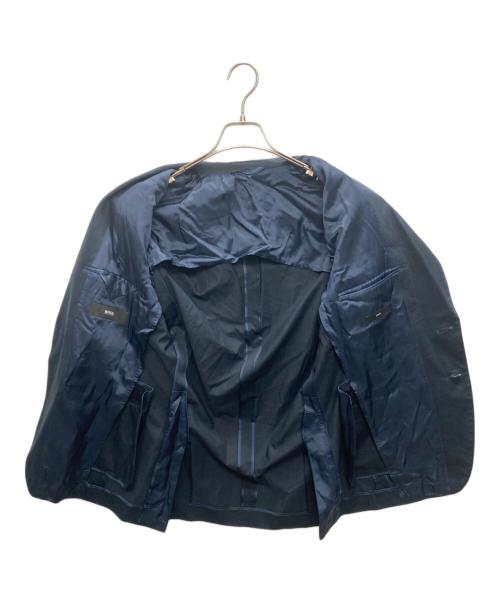 BOSS HUGO BOSS（ボス ヒューゴボス）BOSS HUGO BOSS (ボス ヒューゴボス) コットンストレッチセットアップスーツ ネイビー サイズ:44の古着・服飾アイテム