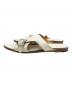 Y's (ワイズ) SEMI GLOSS TANNED LEATHER FLAT SANDALS ホワイト サイズ:SIZE 6：6000円