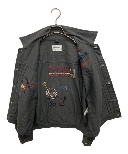 WEIRDO（ウィアード）WEIRDO (ウィアード) PEACE LOVE JACKET グレー サイズ:SIZE Lの古着・服飾アイテム