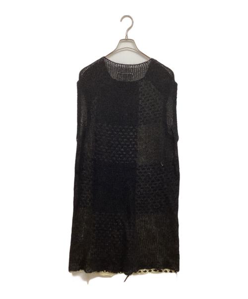 MM6 Maison Margiela（エムエムシックスメゾンマルジェラ）MM6 Maison Margiela (エムエムシックスメゾンマルジェラ) ローゲージニットワンピース ブラック×ホワイト サイズ:SIZE Mの古着・服飾アイテム