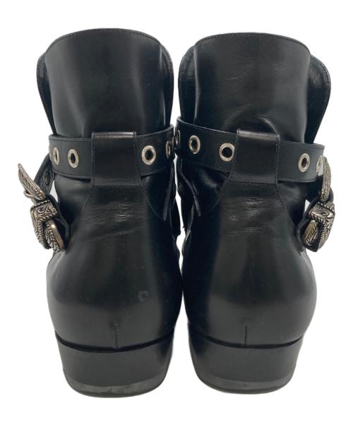 Saint Laurent Paris（サンローランパリ）Saint Laurent Paris (サンローランパリ) ウエスタンバックル レザーダッキーズブーツ ブラック サイズ:SIZE 391/2の古着・服飾アイテム