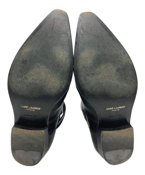 Saint Laurent Paris（サンローランパリ）Saint Laurent Paris (サンローランパリ) ウエスタンバックル レザーダッキーズブーツ ブラック サイズ:SIZE 391/2の古着・服飾アイテム