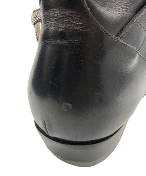 Saint Laurent Paris（サンローランパリ）Saint Laurent Paris (サンローランパリ) ウエスタンバックル レザーダッキーズブーツ ブラック サイズ:SIZE 391/2の古着・服飾アイテム