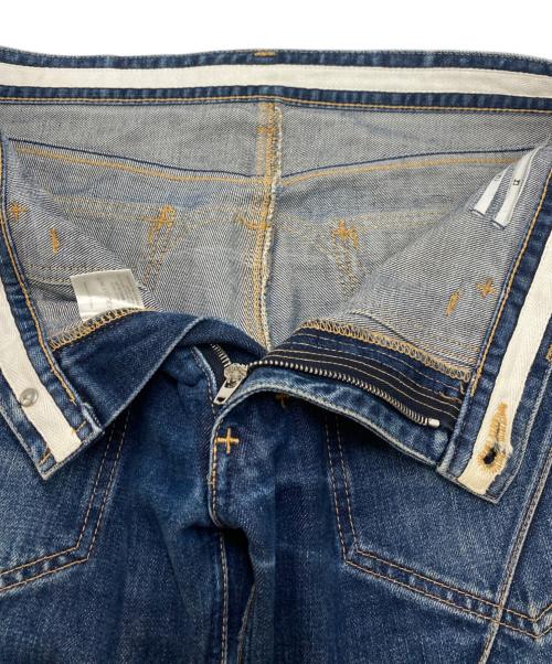 n(n) by NUMBER (N)INE（エヌエヌバイナンバーナイン）n(n) by NUMBER (N)INE (エヌエヌバイナンバーナイン) 裾スナップボタンデニムパンツ インディゴ サイズ:SIZE 3X30の古着・服飾アイテム