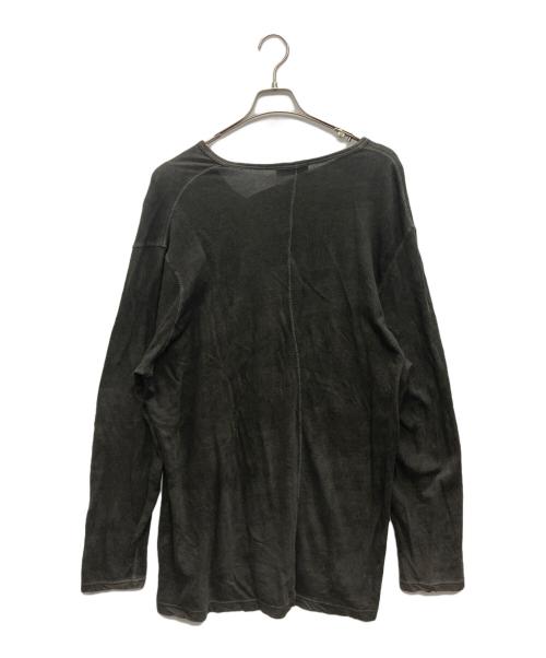 Yohji Yamamoto pour homme（ヨウジヤマモト プールオム）Yohji Yamamoto pour homme (ヨウジヤマモト プールオム) リネン混カットソー ダークグレー サイズ:3の古着・服飾アイテム