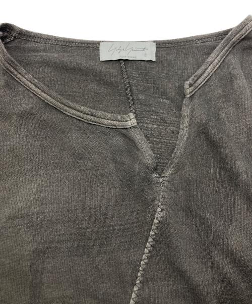 Yohji Yamamoto pour homme（ヨウジヤマモト プールオム）Yohji Yamamoto pour homme (ヨウジヤマモト プールオム) リネン混カットソー ダークグレー サイズ:3の古着・服飾アイテム