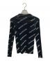 BALENCIAGA (バレンシアガ) オールオーバーロゴクルーネックニット ブラック サイズ:SIZE S：30000円