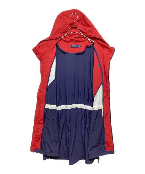 POLO RALPH LAUREN（ポロ・ラルフローレン）POLO RALPH LAUREN (ポロ・ラルフローレン) フード付きジャケット レッド×ネイビー サイズ:SIZE　Lの古着・服飾アイテム
