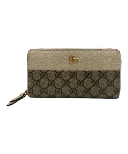 GUCCI（グッチ）GUCCI (グッチ) ダブルG ジップアラウンド ウォレット ベージュ サイズ:不明の古着・服飾アイテム