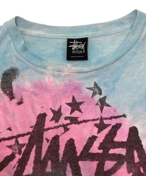 stussy（ステューシー）stussy (ステューシー) タイダイ染めTシャツ スカイブルー サイズ:SIZE　Mの古着・服飾アイテム
