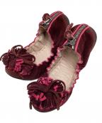 MIU MIUミュウミュウ）の古着「スウェードバレエシューズ」｜ボルドー