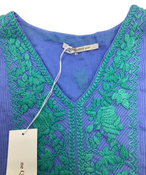ne quittez pas（ヌキテパ）ne quittez pas (ヌキテパ) Chikan Embroidery Tiered Dress ブルー サイズ:SIZE Sの古着・服飾アイテム