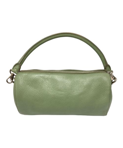 HIROFU（ヒロフ）HIROFU (ヒロフ) ポーチ レザーハンドバッグ S 黄緑の古着・服飾アイテム