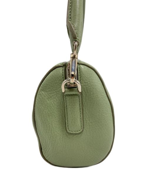 HIROFU（ヒロフ）HIROFU (ヒロフ) ポーチ レザーハンドバッグ S 黄緑の古着・服飾アイテム
