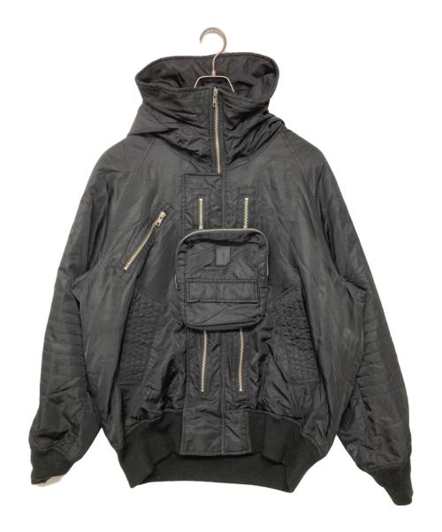 PHINGERIN（フィンガリン）PHINGERIN (フィンガリン) ELEVATION HOODED BOMBER JACKT ブラック サイズ:Mの古着・服飾アイテム