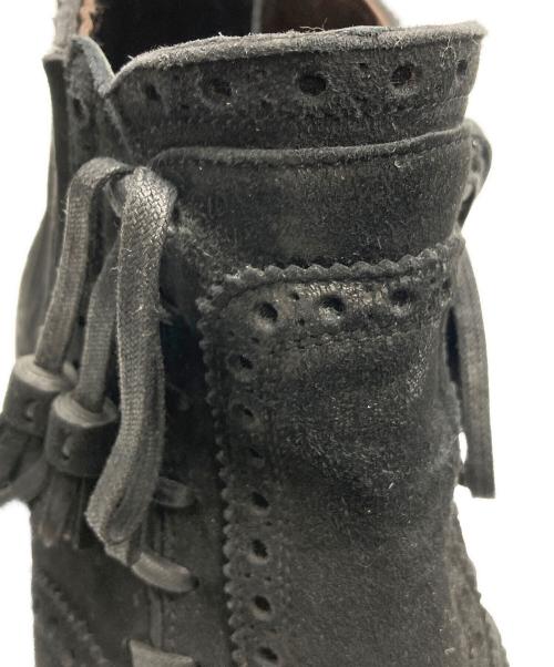 DOLCE & GABBANA（ドルチェ＆ガッバーナ）DOLCE & GABBANA (ドルチェ＆ガッバーナ) スウェードフリンジブーツ ブラック サイズ:SIZE 6の古着・服飾アイテム