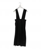 CLANEクラネ）の古着「WIDE SUSPENDER SKIRT」｜ブラック