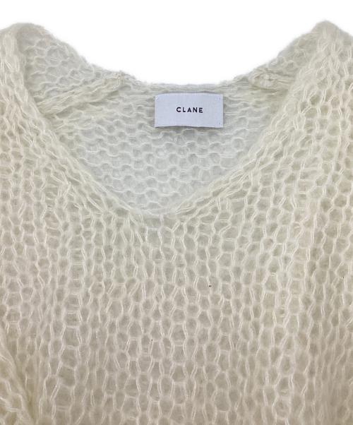 CLANE（クラネ）CLANE (クラネ) V NAECK LOOS MOHAIR KNIT TOPS アイボリー サイズ:SIZE 1の古着・服飾アイテム