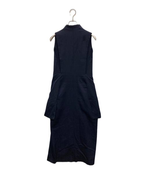 YOHJI YAMAMOTO（ヨウジヤマモト）YOHJI YAMAMOTO (ヨウジヤマモト) 変形ウールギャバロングジレ ネイビー サイズ:SIZE　Mの古着・服飾アイテム
