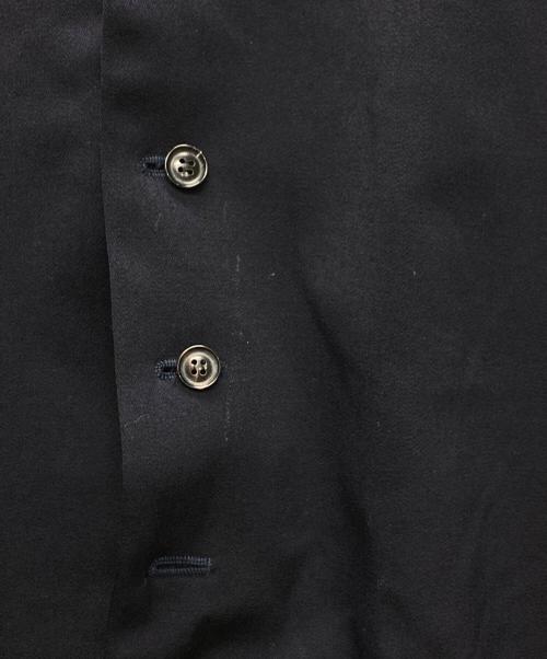 YOHJI YAMAMOTO（ヨウジヤマモト）YOHJI YAMAMOTO (ヨウジヤマモト) 変形ウールギャバロングジレ ネイビー サイズ:SIZE　Mの古着・服飾アイテム
