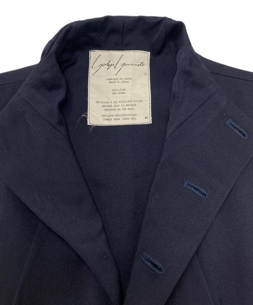 YOHJI YAMAMOTO（ヨウジヤマモト）YOHJI YAMAMOTO (ヨウジヤマモト) 変形ウールギャバロングジレ ネイビー サイズ:SIZE　Mの古着・服飾アイテム