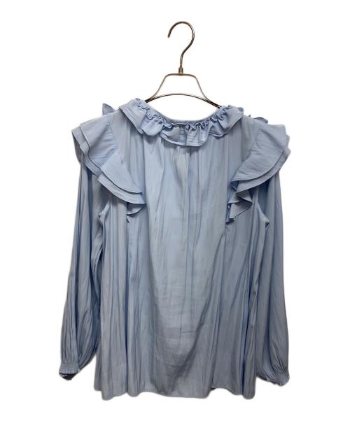 CELFORD（セルフォード）CELFORD (セルフォード) 割線フリルチュニックブラウス ブルー サイズ:SIZE36の古着・服飾アイテム