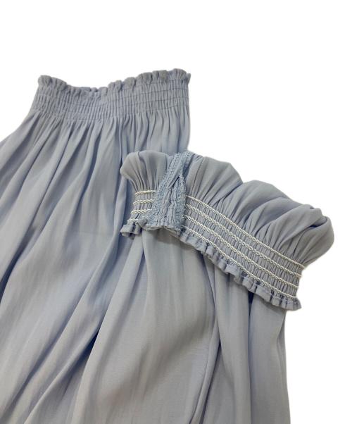 CELFORD（セルフォード）CELFORD (セルフォード) 割線フリルチュニックブラウス ブルー サイズ:SIZE36の古着・服飾アイテム