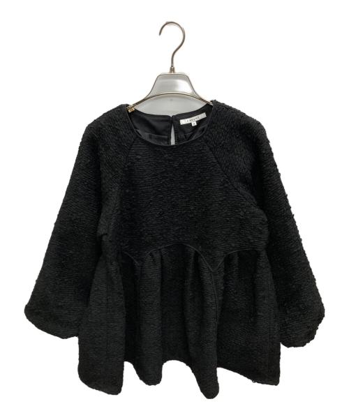 CADUNE（カデュネ）CADUNE (カデュネ) ツイードチュニック ブラック サイズ:SIZE 36の古着・服飾アイテム