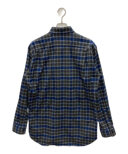 BALENCIAGA（バレンシアガ）BALENCIAGA (バレンシアガ) FLANNEL CHECK BIG SHIRT ブルー×グレー サイズ:SIZE 38の古着・服飾アイテム