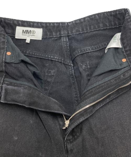 MM6 Maison Margiela（エムエムシックスメゾンマルジェラ）MM6 Maison Margiela (エムエムシックスメゾンマルジェラ) Patchwork Wide Flare Jeans ブラック サイズ:SIZE 26の古着・服飾アイテム