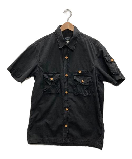 stussy（ステューシー）stussy (ステューシー) マルチポケットリップストップシャツ ブラック サイズ:SIZE　Mの古着・服飾アイテム