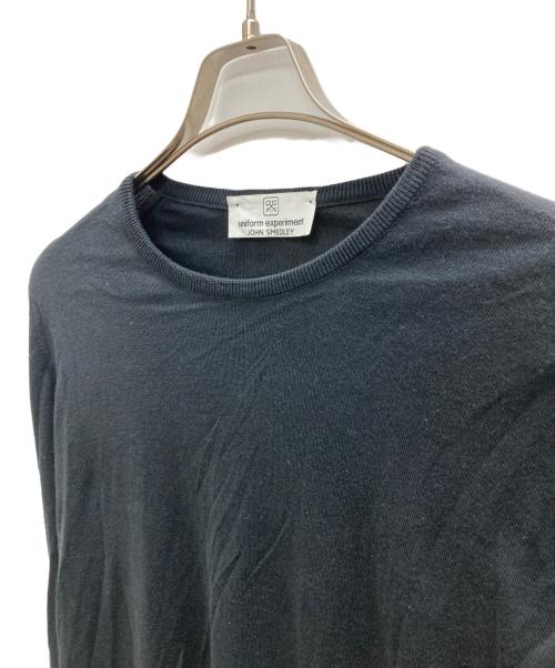 JOHN SMEDLEY（ジョンスメドレー）JOHN SMEDLEY (ジョンスメドレー) uniform experiment (ユニフォームエクスペリメント) COTTON CREWNECK KNIT ブラック サイズ:Sの古着・服飾アイテム