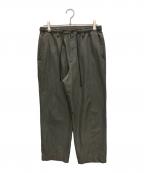 MARKAWAREマーカウェア）の古着「BRATAC SILK × ORGANIC WOOL TAFFETA REGULAR STRAIGHT TRUCK PANTS」｜グレー