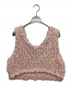 Sea Room lynnシールームリン）の古着「HM extra warm 2wayニットベスト」｜ピンク