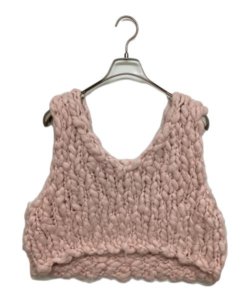 Sea Room lynn（シールームリン）Sea Room lynn (シールームリン) HM extra warm 2wayニットベスト ピンク サイズ:SIZE　FREEの古着・服飾アイテム