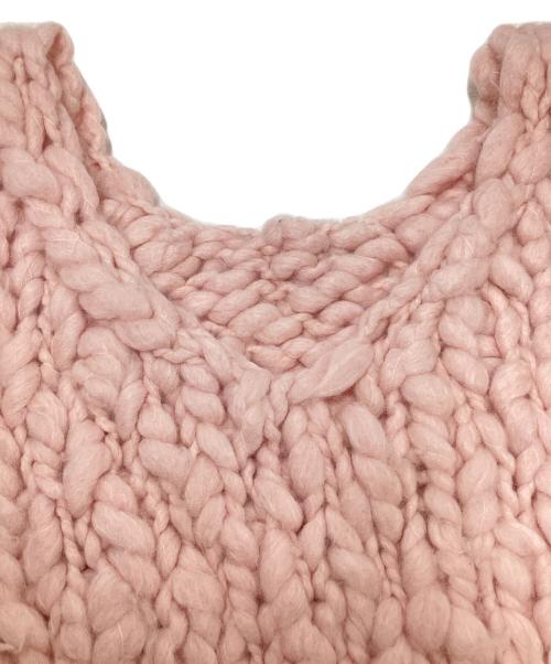 Sea Room lynn（シールームリン）Sea Room lynn (シールームリン) HM extra warm 2wayニットベスト ピンク サイズ:SIZE　FREEの古着・服飾アイテム