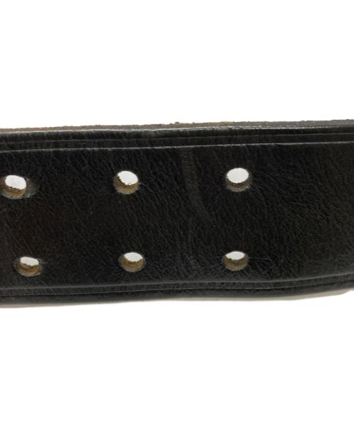 DSQUARED2（ディースクエアード）DSQUARED2 (ディースクエアード) スカル装飾 レザーベルト ブラウン サイズ:Lの古着・服飾アイテム