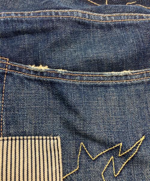 A BATHING APE（ア ベイシング エイプ）A BATHING APE (ア ベイシング エイプ) TYPE 2 DAMAGE DENIM インディゴ サイズ:SIZE XLの古着・服飾アイテム