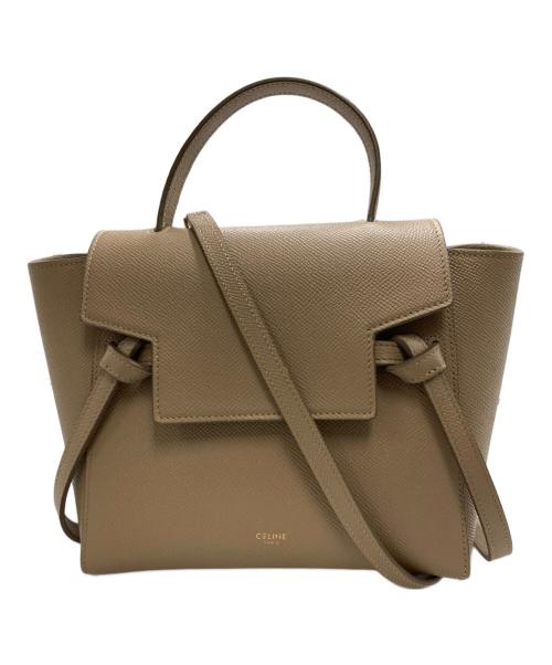 CELINE（セリーヌ）CELINE (セリーヌ) ベルトバッグ ナノ ベージュの古着・服飾アイテム