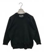 CDGシーディージー）の古着「サイドスリット オーバーサイズ クルーネック 長袖ニット」｜ブラック