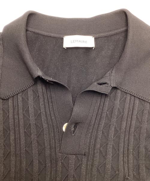 LEMAIRE（ルメール）LEMAIRE (ルメール) ニットポロシャツ ブラック サイズ:SIZE Lの古着・服飾アイテム