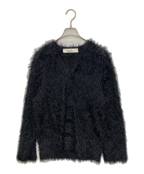 Sefr（セファ）Sefr (セファ) Osho Brushed-Knit Cardigan ブラック サイズ:SIZE Sの古着・服飾アイテム