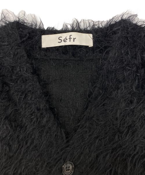 Sefr（セファ）Sefr (セファ) Osho Brushed-Knit Cardigan ブラック サイズ:SIZE Sの古着・服飾アイテム