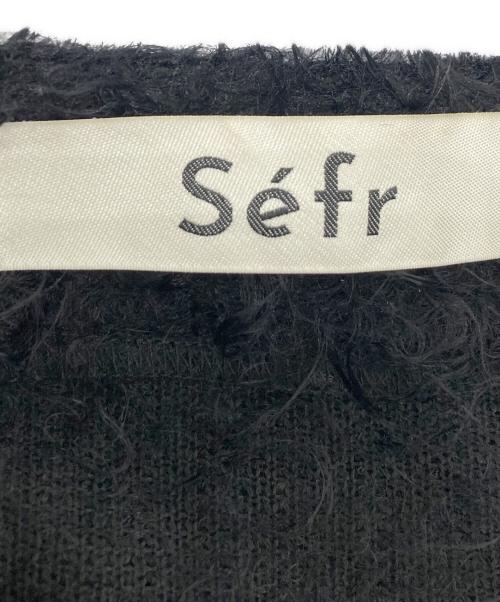 Sefr（セファ）Sefr (セファ) Osho Brushed-Knit Cardigan ブラック サイズ:SIZE Sの古着・服飾アイテム