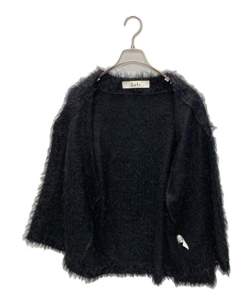 Sefr（セファ）Sefr (セファ) Osho Brushed-Knit Cardigan ブラック サイズ:SIZE Sの古着・服飾アイテム