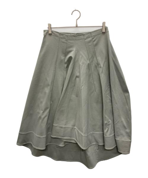 JIL SANDER（ジルサンダー）JIL SANDER (ジルサンダー) フレアワイドスカート グレー サイズ:SIZE Sの古着・服飾アイテム